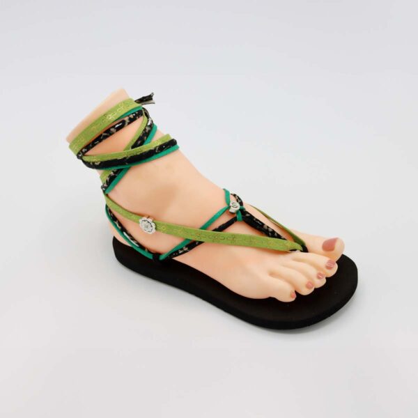 Bandajanas Quickies Green Beauty. Zomerslipper met verwisselbare banden en accessoires.