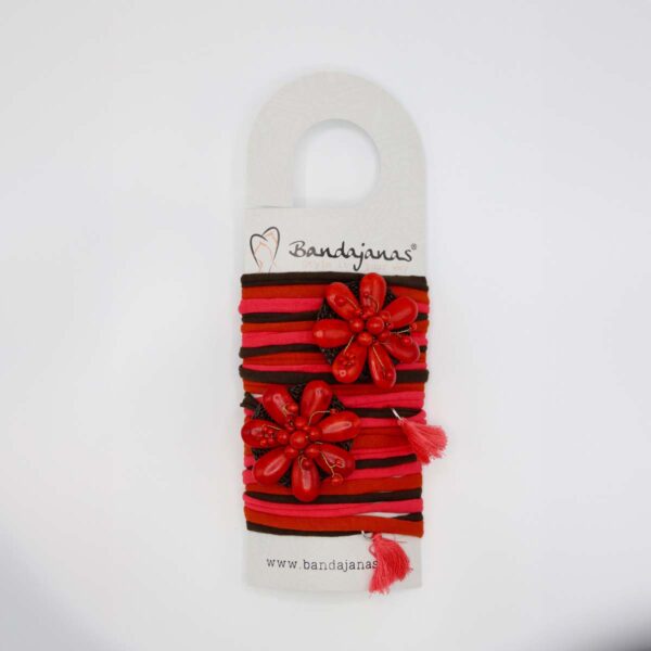 Bandajanas Quickie Lady in Red. Sleehakslipper met verwisselbare banden en accessoires.