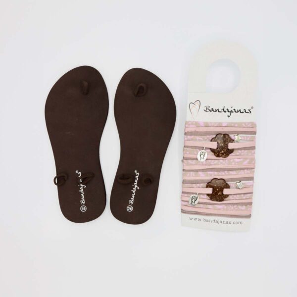 Bandajanas Quickies Sandy. Zomerslipper met verwisselbare banden en accessoires.